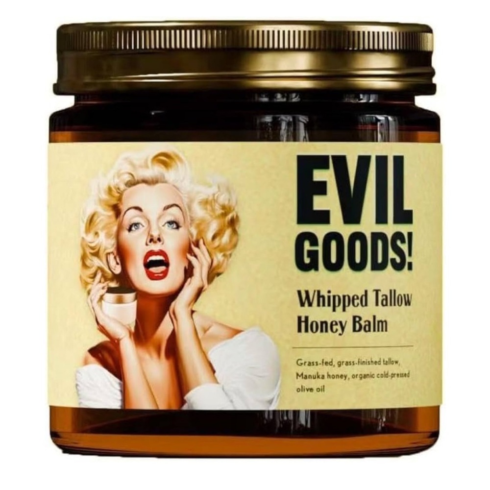 LOT of 2 New Evil Goods Whipped Beef Tallow Honey Balm - Organic Face Cream - Picture 2 of 9